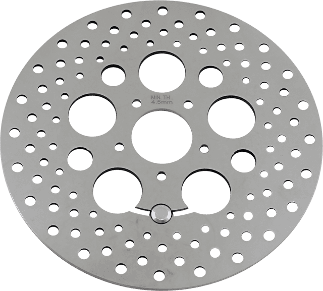 DRAG SPECIALTIES 1710-1061 Drilled Brake Rotor - Front - 11.8" - Touring/Trike — image 1 of 2
