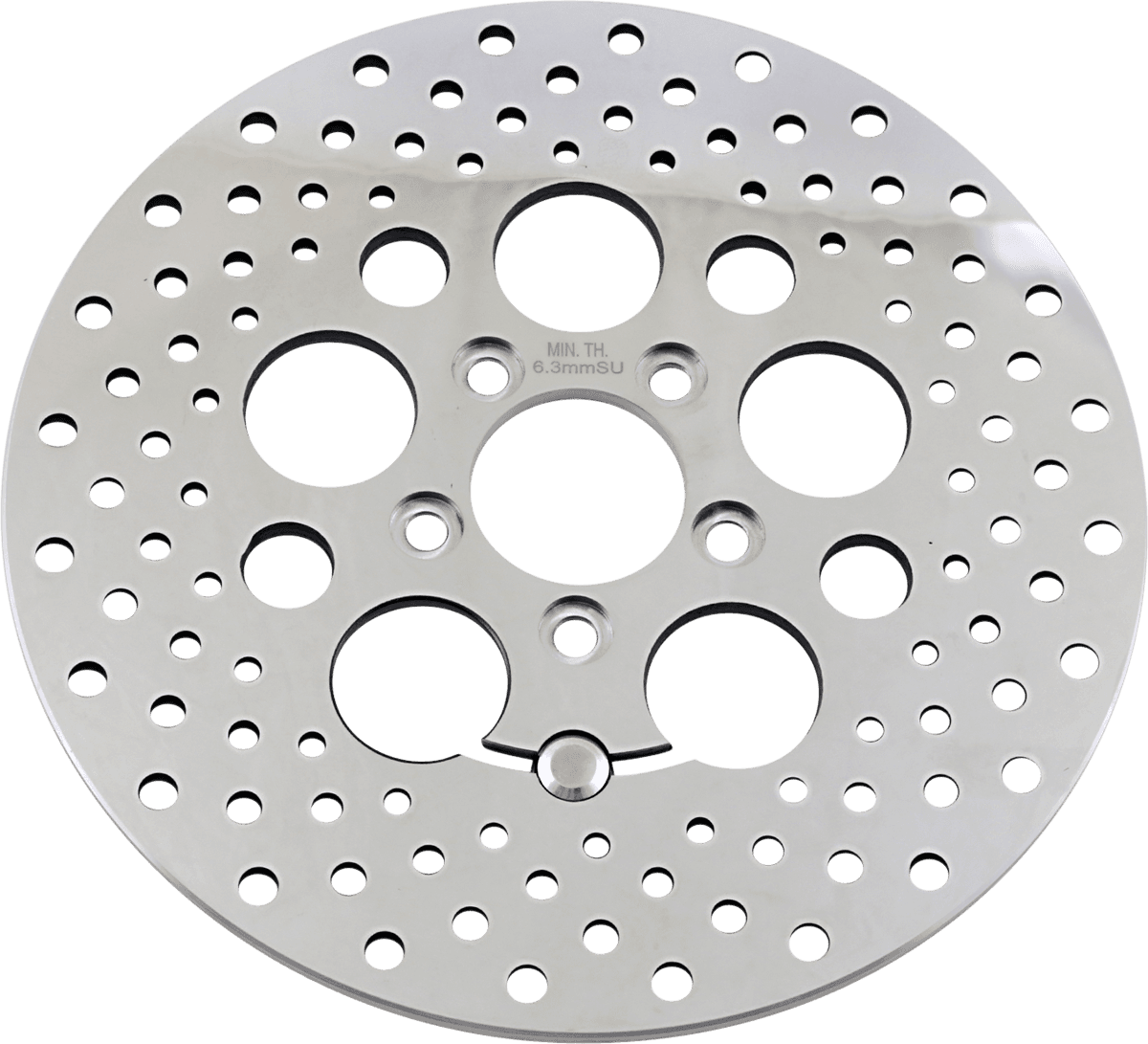 DRAG SPECIALTIES 1710-1062 Drilled Brake Rotor - Rear - 11.8" - Touring