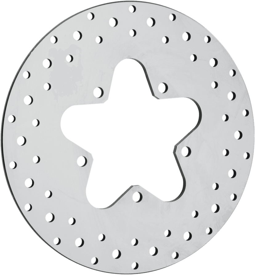 DRAG SPECIALTIES 1710-1063 Drilled Brake Rotor - Rear - 11.5" - Touring