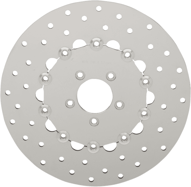 DRAG SPECIALTIES 1710-3157 Drilled Brake Rotor - Front - 11.8" - Dyna