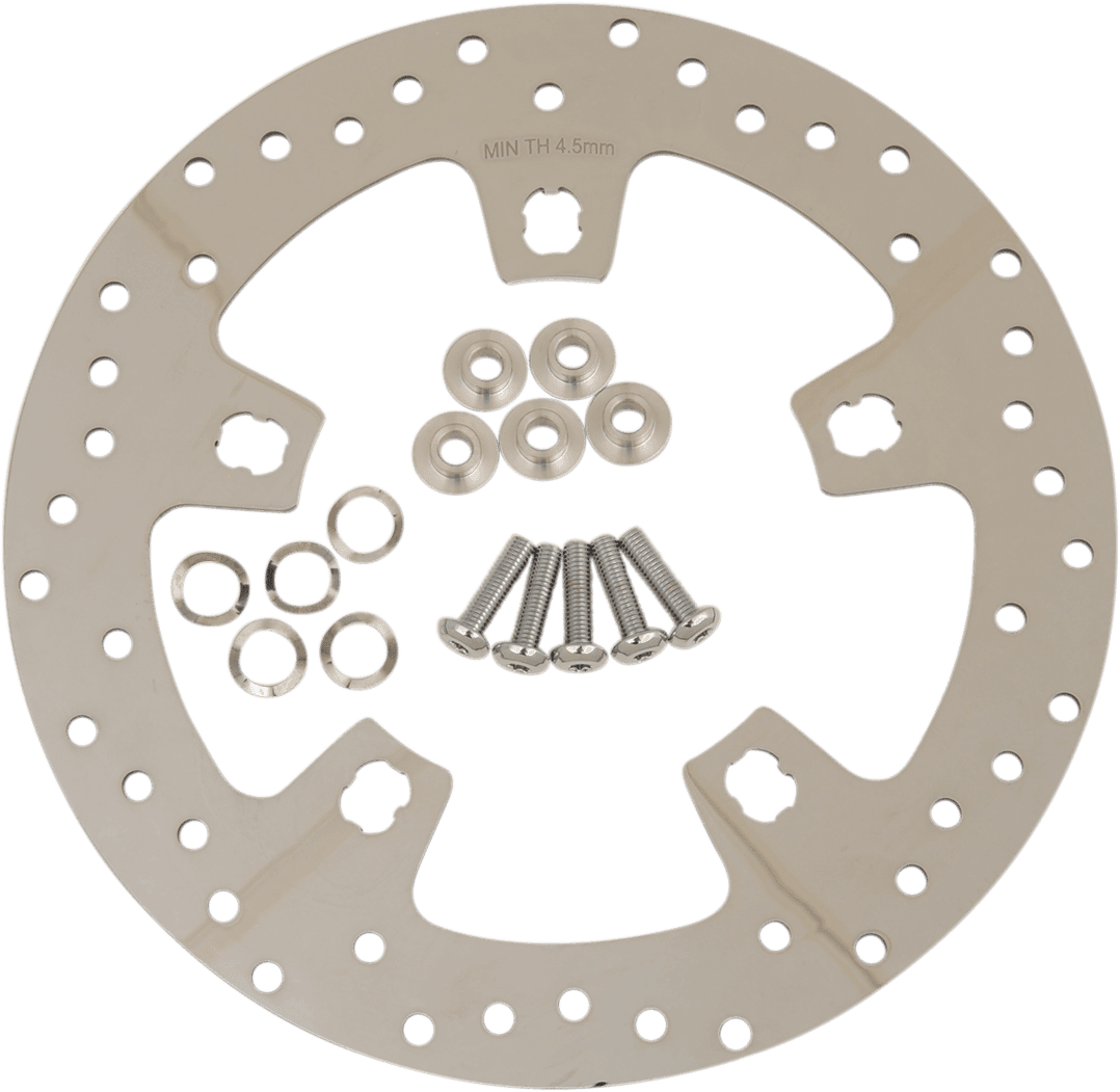 DRAG SPECIALTIES 1710-3409 Front Rotor - 11.5" - Polished