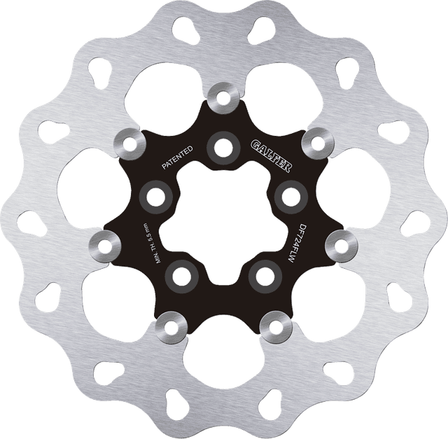 GALFER 1710-3624 Brake Rotor - Rear - Black Carrier