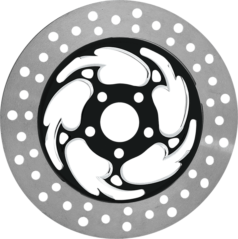 RC COMPONENTS 1710-4307 Brake Rotor - Left Front - Savage Eclipse - Chrome and Black