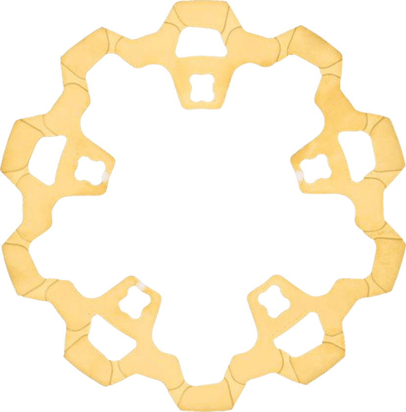 LYNDALL RACING BRAKES LLC 1710-4490 Rotor with Gas Slots - Prodigy/Enforcer - Gold - 11.8"