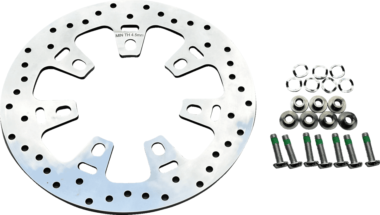 DRAG SPECIALTIES 1710-4521 Rotor - 11-13/16" - Front - Polished
