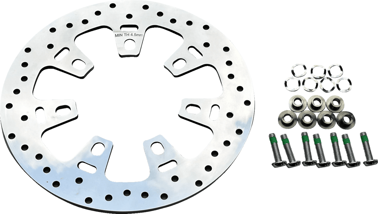 DRAG SPECIALTIES 1710-4521 Rotor - 11-13/16" - Front - Polished
