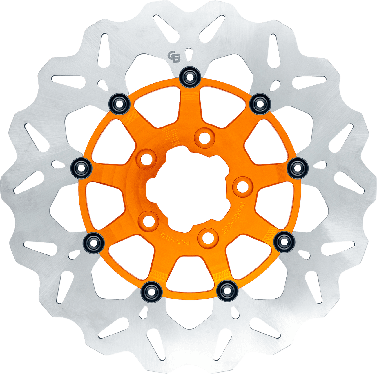 GBRAKES 1710-4942 Brake Rotor - Rear - Orange