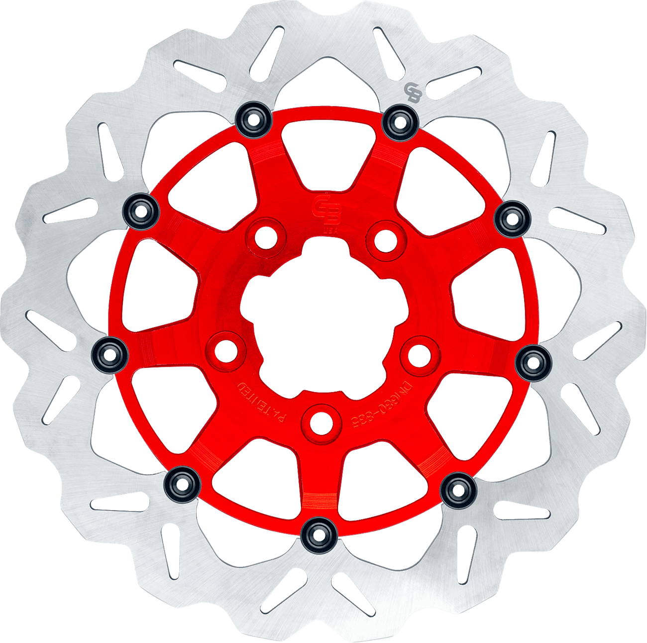 GBRAKES 1710-4952 Wave® Brake Rotor - Front - 13" - Red