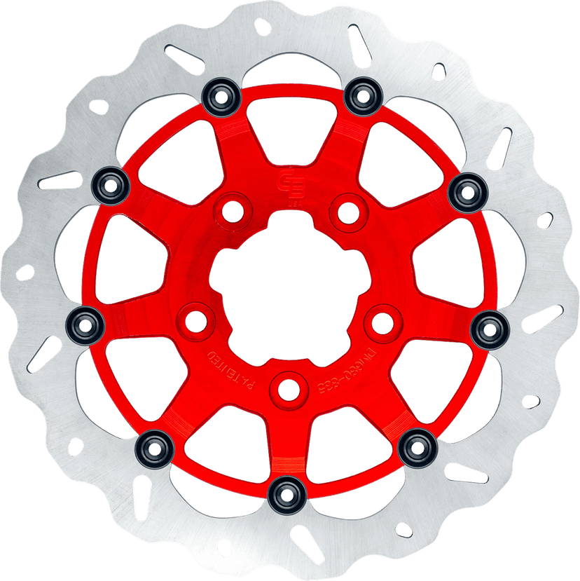 GBRAKES 1710-4955 Wave® Brake Rotor - Front - 13" - Narrow Band - Red