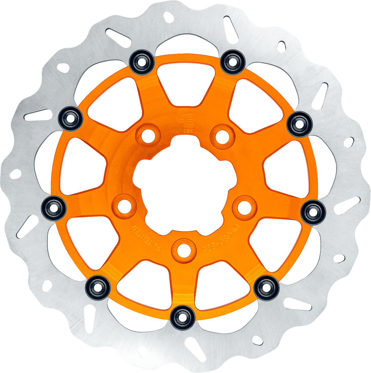 GBRAKES 1710-4957 Wave® Brake Rotor - Front - 13" - Narrow Band - Orange