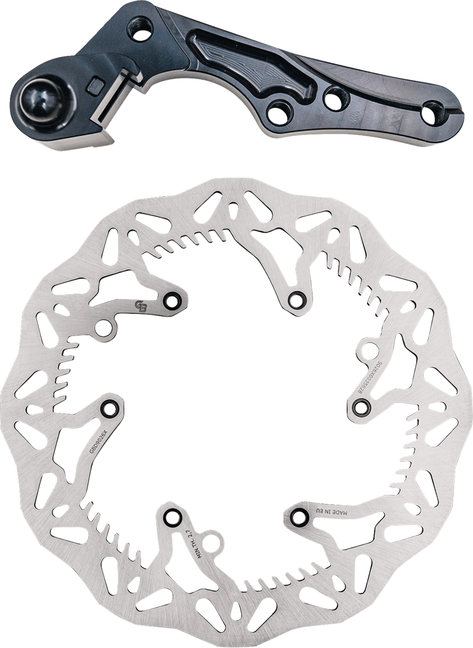 GBRAKES 1711-2362 Brake Rotor Kit With Bracket - Solid Mount - 270 mm