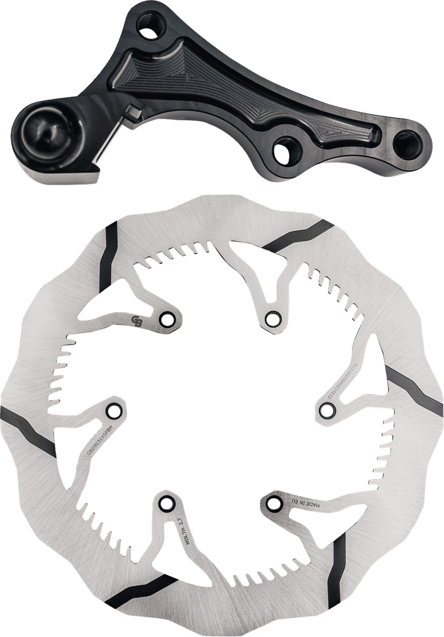 GBRAKES 1711-2364 Brake Rotor Kit With Bracket - Solid Mount - 280 mm