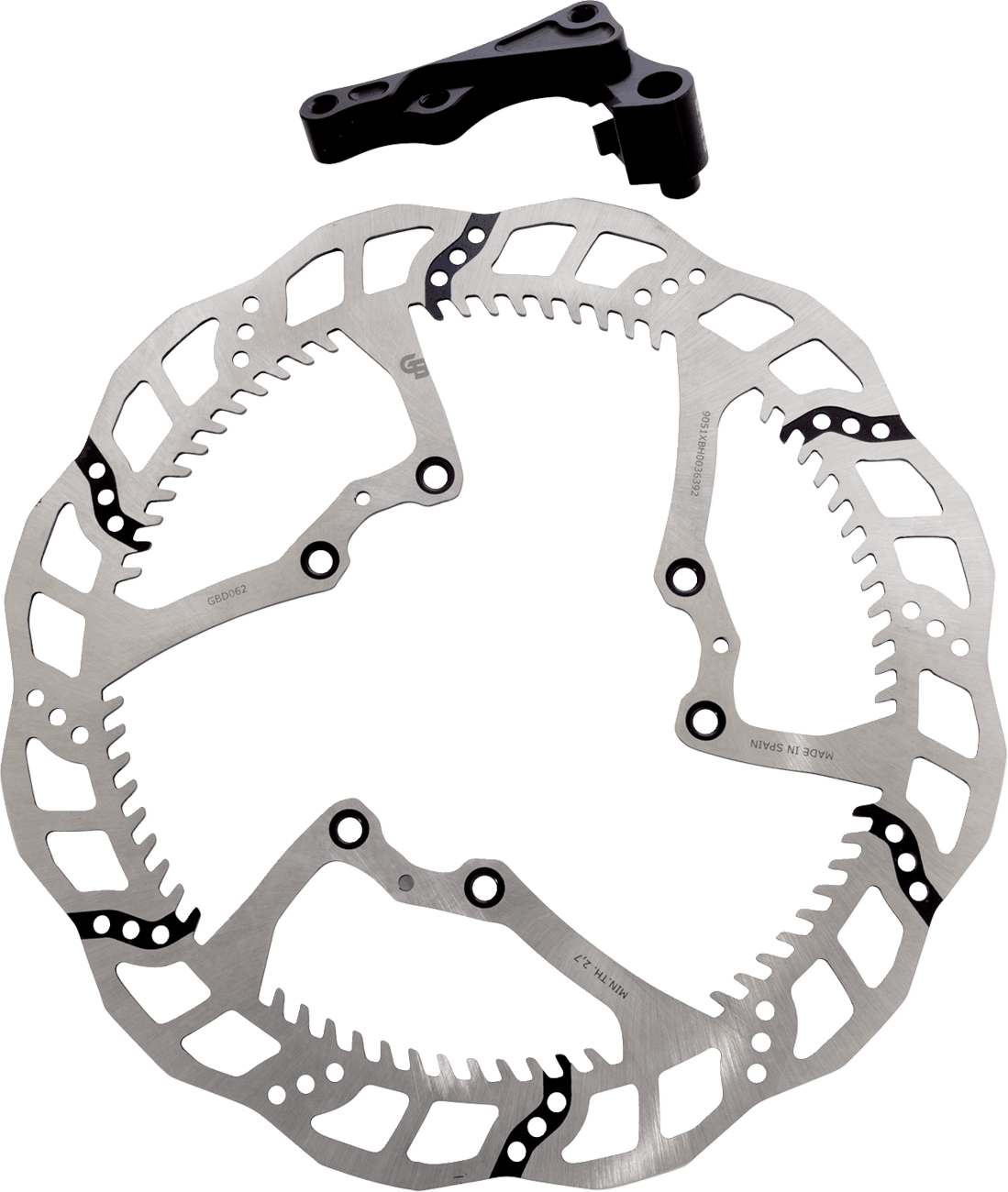 GBRAKES 1711-2366 Brake Rotor Kit With Bracket - Solid Mount - 280 mm