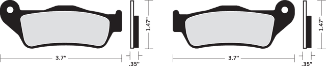 DRAG SPECIALTIES 1720-0282 Organic Brake Pads - Street 500/750 XG — image 2 of 2