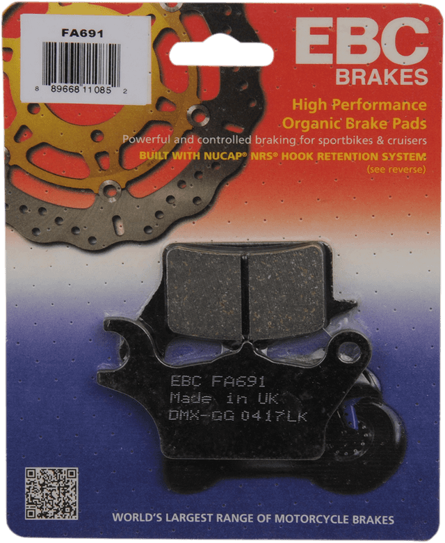 EBC 1720-0592 Organic Brake Pads — image 2 of 3