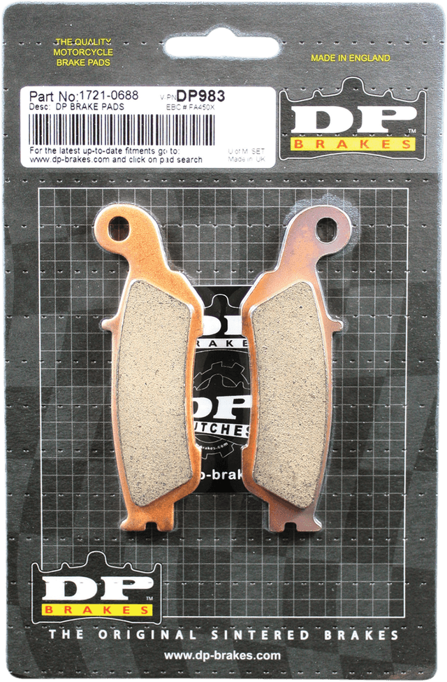 DP BRAKES 1721-0688 Standard Brake Pads - Yamaha — image 2 of 2