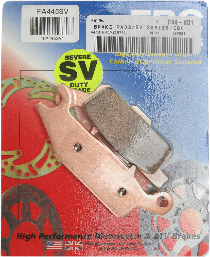 EBC 1721-0741 SV Severe Duty Brake Pads — image 2 of 2