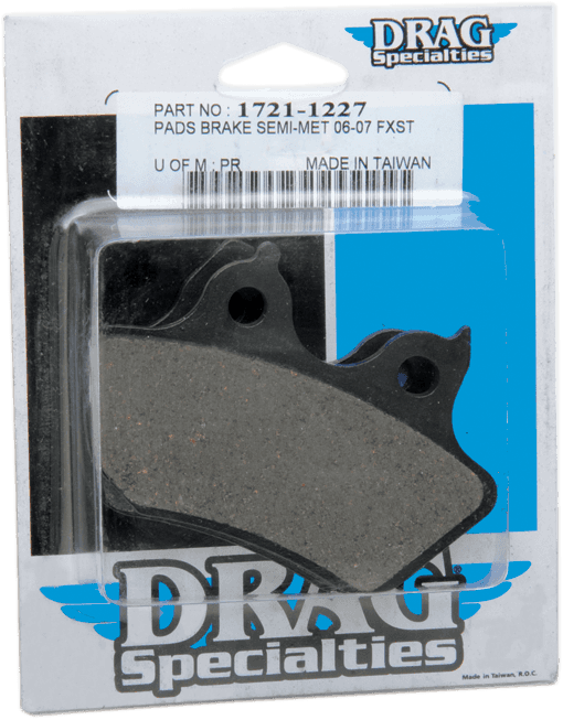 DRAG SPECIALTIES 1721-1227 Semi-Metallic Brake Pads - Rear - HD Softail — image 2 of 2