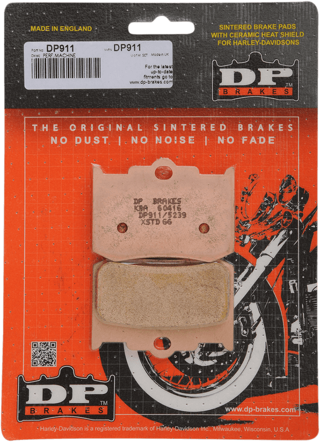 DP BRAKES 1721-1927 Sintered Brake Pads - DP911 — image 2 of 2