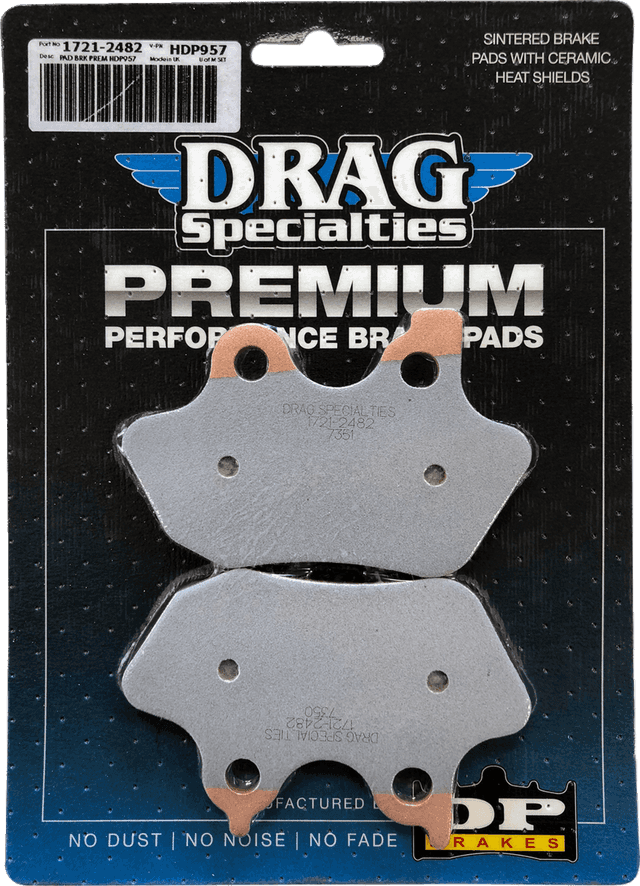 DRAG SPECIALTIES 1721-2482 Sintered Brake Pads - Harley-Davidson — image 2 of 2