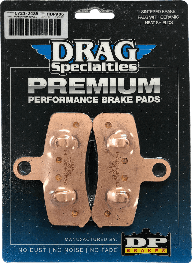DRAG SPECIALTIES 1721-2485 Sintered Brake Pads - Harley-Davidson — image 3 of 3