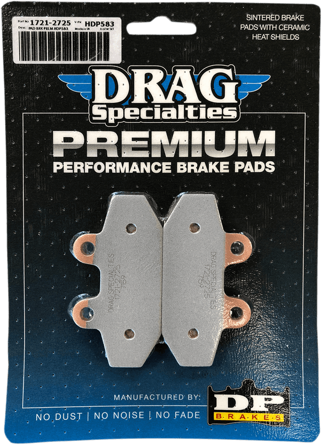 DRAG SPECIALTIES 1721-2725 Sintered Metal Brake Pads - Softail — image 2 of 2