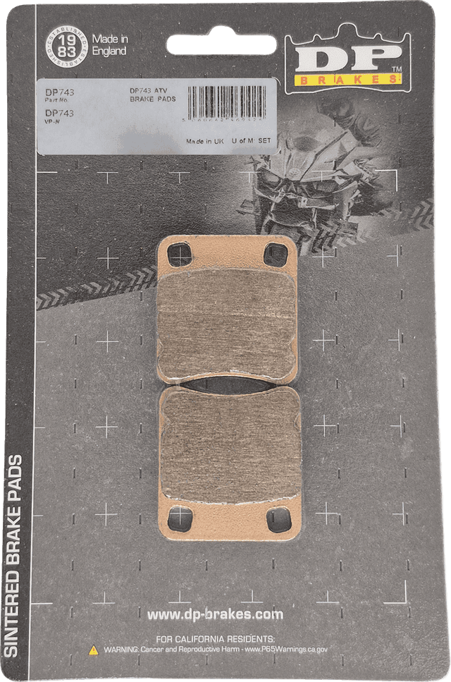DP BRAKES 1721-3653 Sintered Brake Pads - Polaris Outlaw 70 - Front/Rear