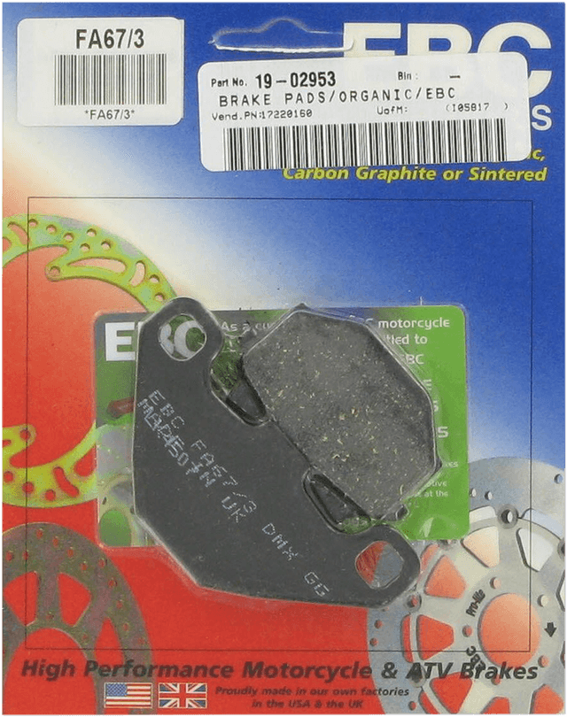 EBC 1722-0160 Organic Brake Pads — image 2 of 2