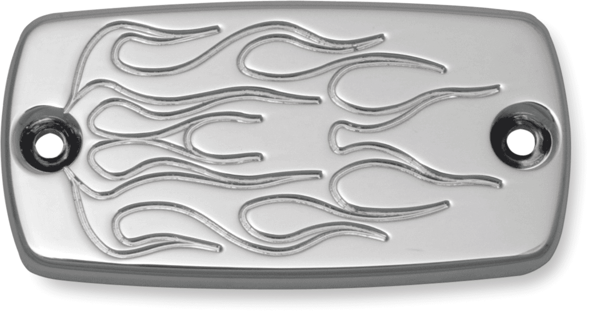 BARON 1731-0147 Master Cylinder Cover - Smooth - Honda/Yamaha - Chrome