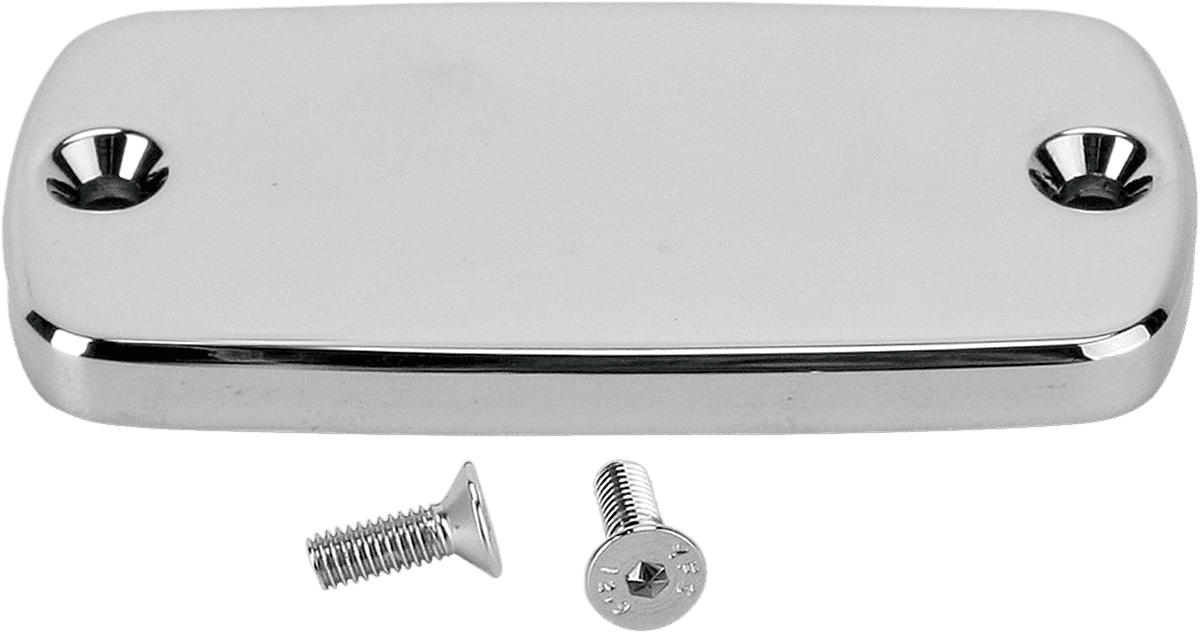 BARON 1731-0184 Master Cylinder Cover - Smooth - Honda/Yamaha - Chrome