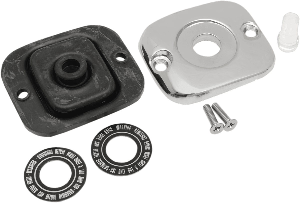DRAG SPECIALTIES 1731-0469 Master Cylinder Cover - OEM - Chrome - '96-'17