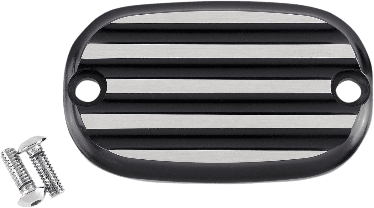 JOKER MACHINE 1731-0546 Master Cylinder Cover - Finned - Black/Silver