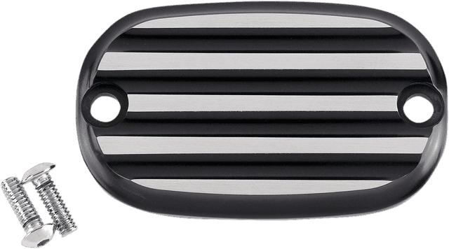 JOKER MACHINE 1731-0546 Master Cylinder Cover - Finned - Black/Silver