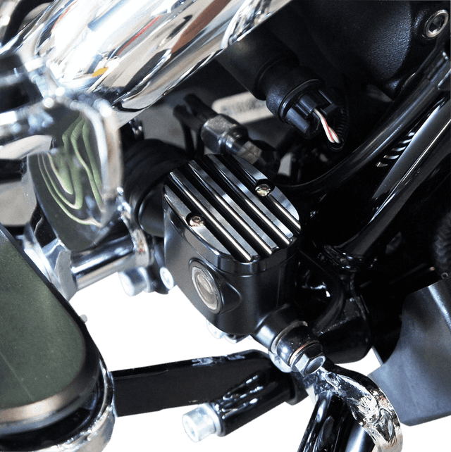 JOKER MACHINE 1731-0548 Master Cylinder Cover - Finned - Black - FL — image 2 of 2