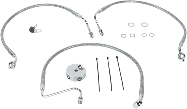 DRAG SPECIALTIES 1741-0870 Brake Line - Front (Lower/Upper) - Stainless Steel