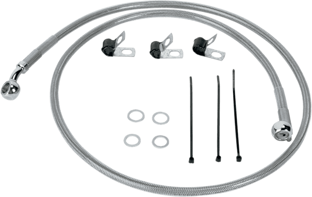 DRAG SPECIALTIES 1741-0872 Brake Line - Front (Upper) - Stainless Steel