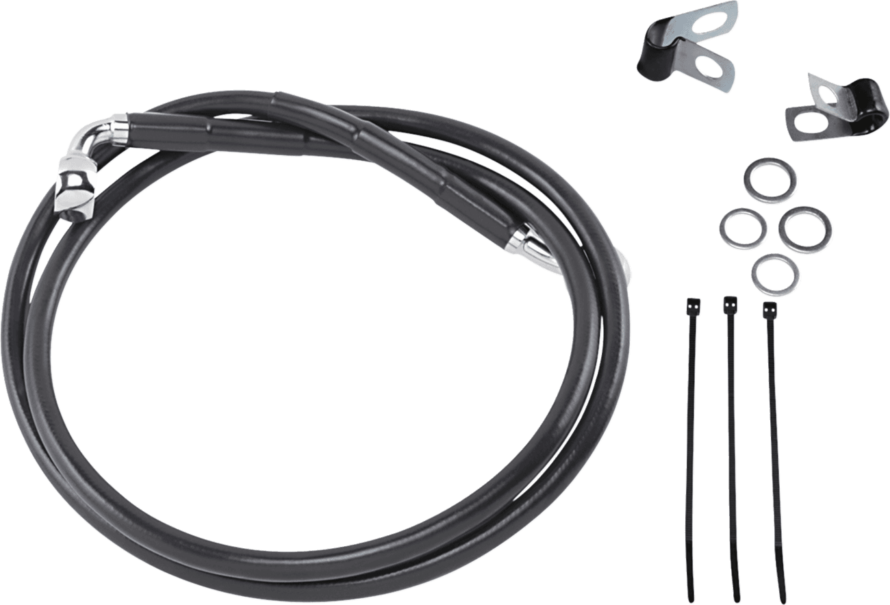 DRAG SPECIALTIES 1741-2550 Brake Line - Front - Black