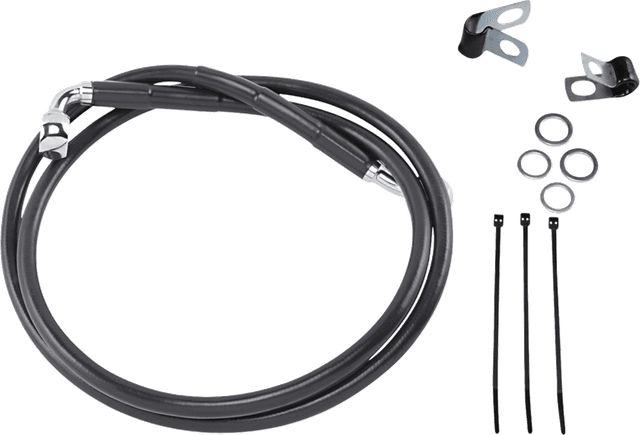 DRAG SPECIALTIES 1741-2550 Brake Line - Front - Black