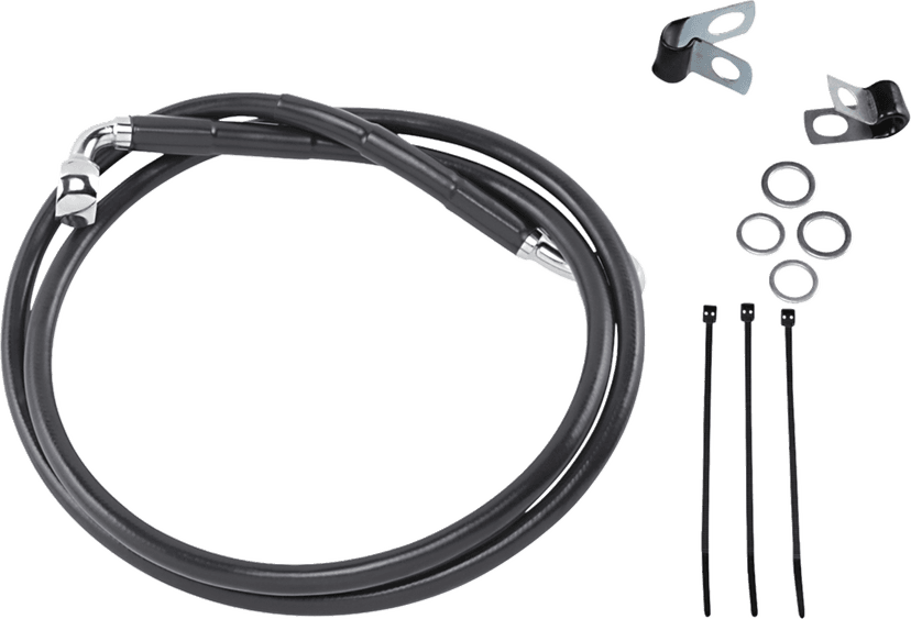 DRAG SPECIALTIES 1741-2550 Brake Line - Front - Black
