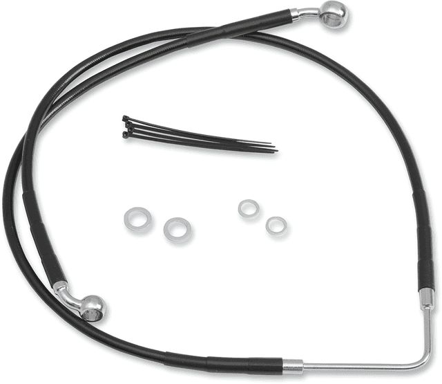 DRAG SPECIALTIES 1741-2586 Brake Line - Front (Upper) - Black — image 2 of 2
