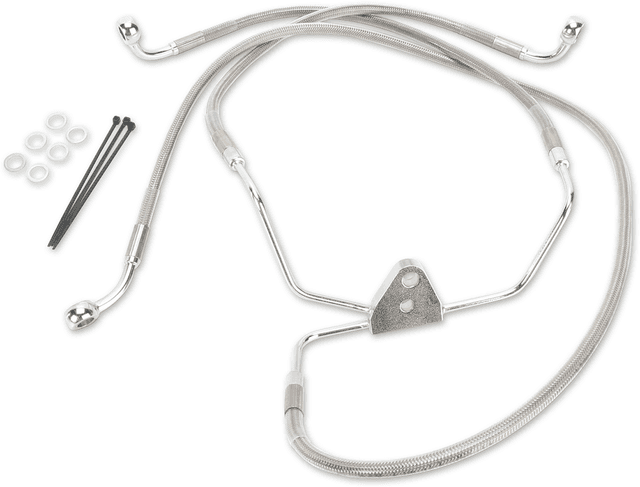DRAG SPECIALTIES 1741-2633 Brake Line - Front - +10" - Touring - Stainless Steel — image 1 of 2