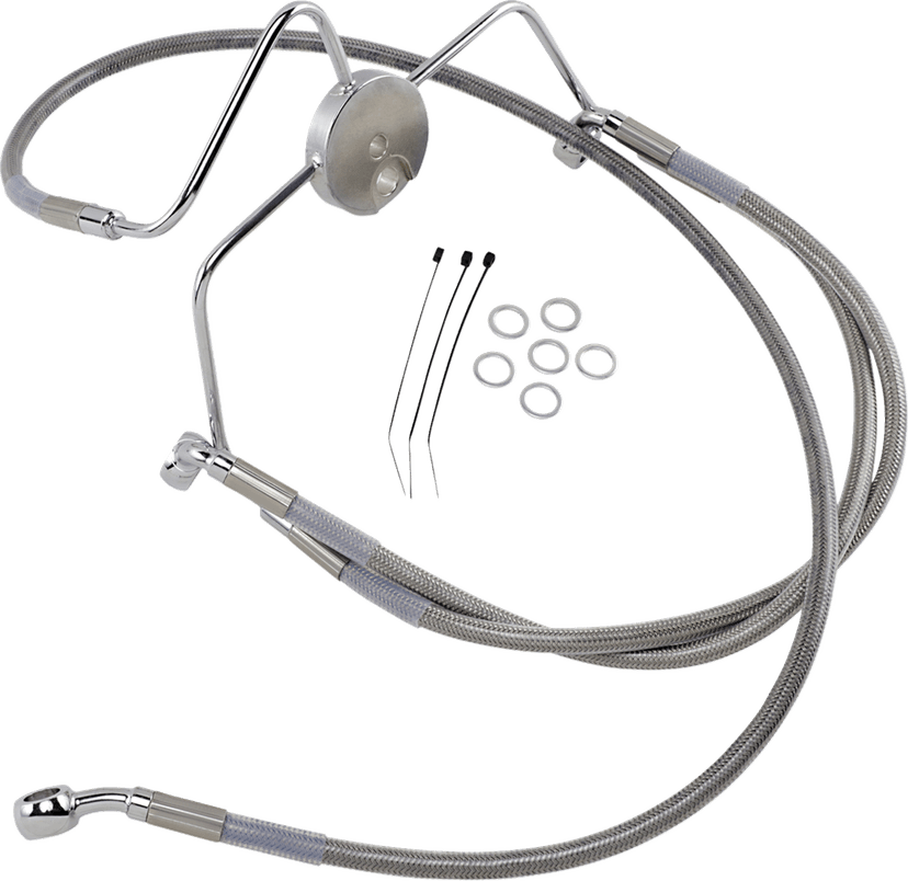 DRAG SPECIALTIES 1741-2636 Brake Line - Front - +6" - Stainless Steel — image 1 of 2