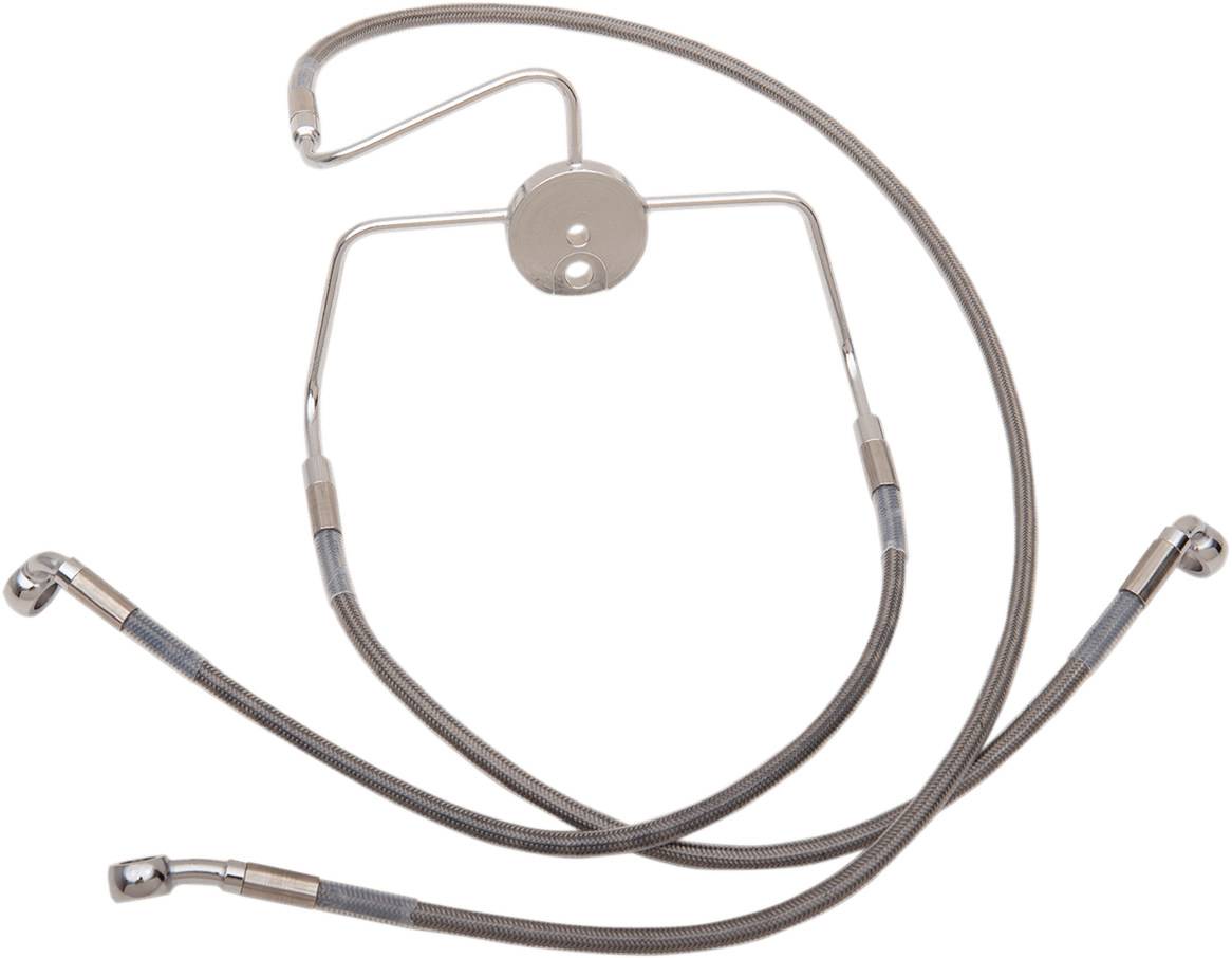DRAG SPECIALTIES 1741-2637 Brake Line - Front - +8" - Stainless Steel