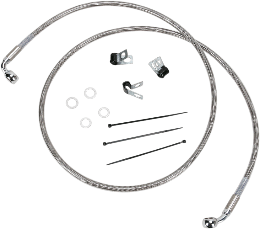 DRAG SPECIALTIES 1741-2651 Brake Line - Front - 6" - Stainless Steel — image 1 of 2