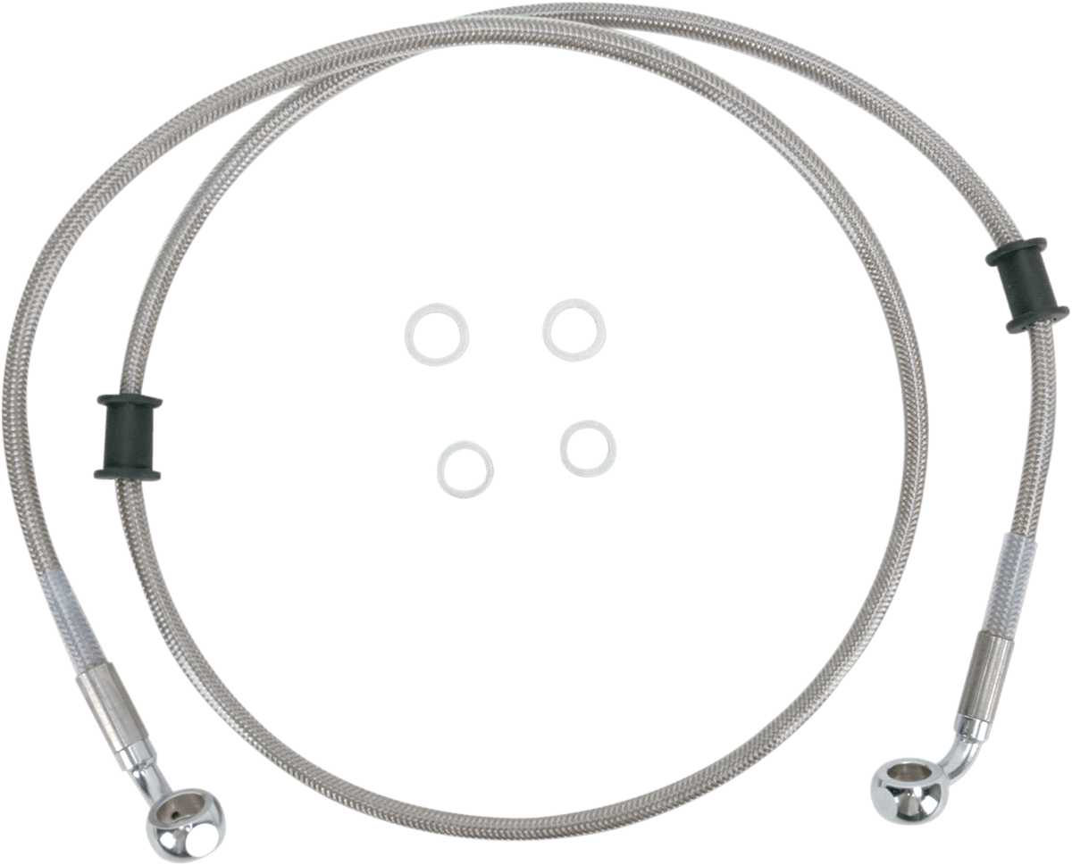 DRAG SPECIALTIES 1741-2667 Brake Line - Front (Upper) - Stainless Steel