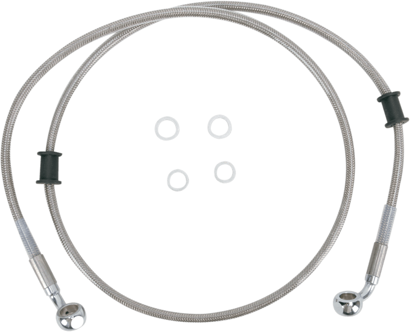 DRAG SPECIALTIES 1741-2667 Brake Line - Front (Upper) - Stainless Steel