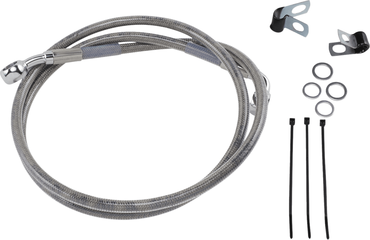 DRAG SPECIALTIES 1741-2675 Brake Line - Front - +2" - Stainless Steel