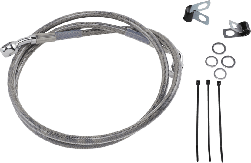 DRAG SPECIALTIES 1741-2675 Brake Line - Front - +2" - Stainless Steel