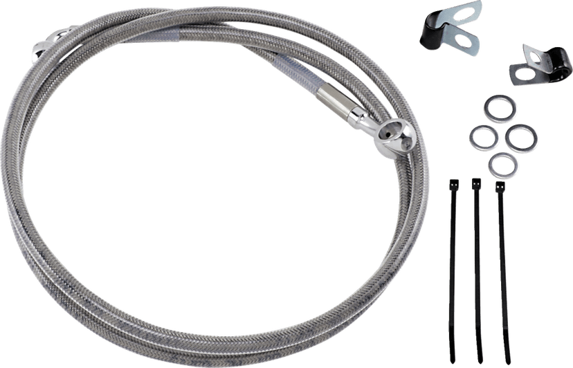 DRAG SPECIALTIES 1741-2678 Brake Line - Front - +8" - Stainless Steel