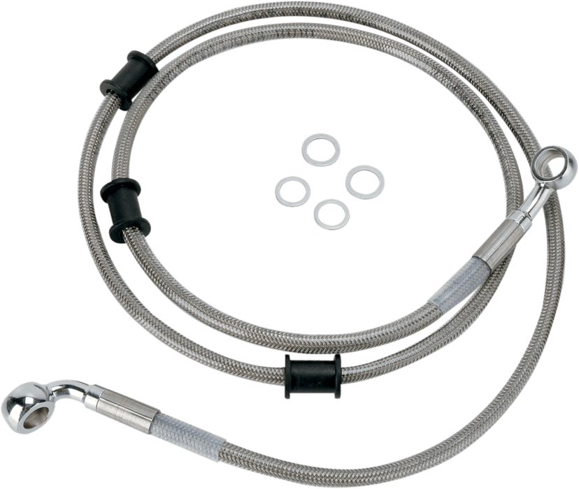 DRAG SPECIALTIES 1741-2792 Brake Line - Front (Upper) - Stainless Steel